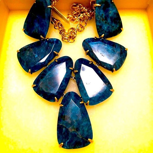 NWT RARE & Retired Kendra Scott Harlow Apatite & Yellow Gold STUNNING & Coveted! - Picture 4 of 16